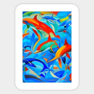 Dazzling Dolphins Design Sticker